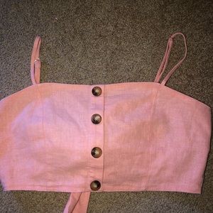 pink crop top